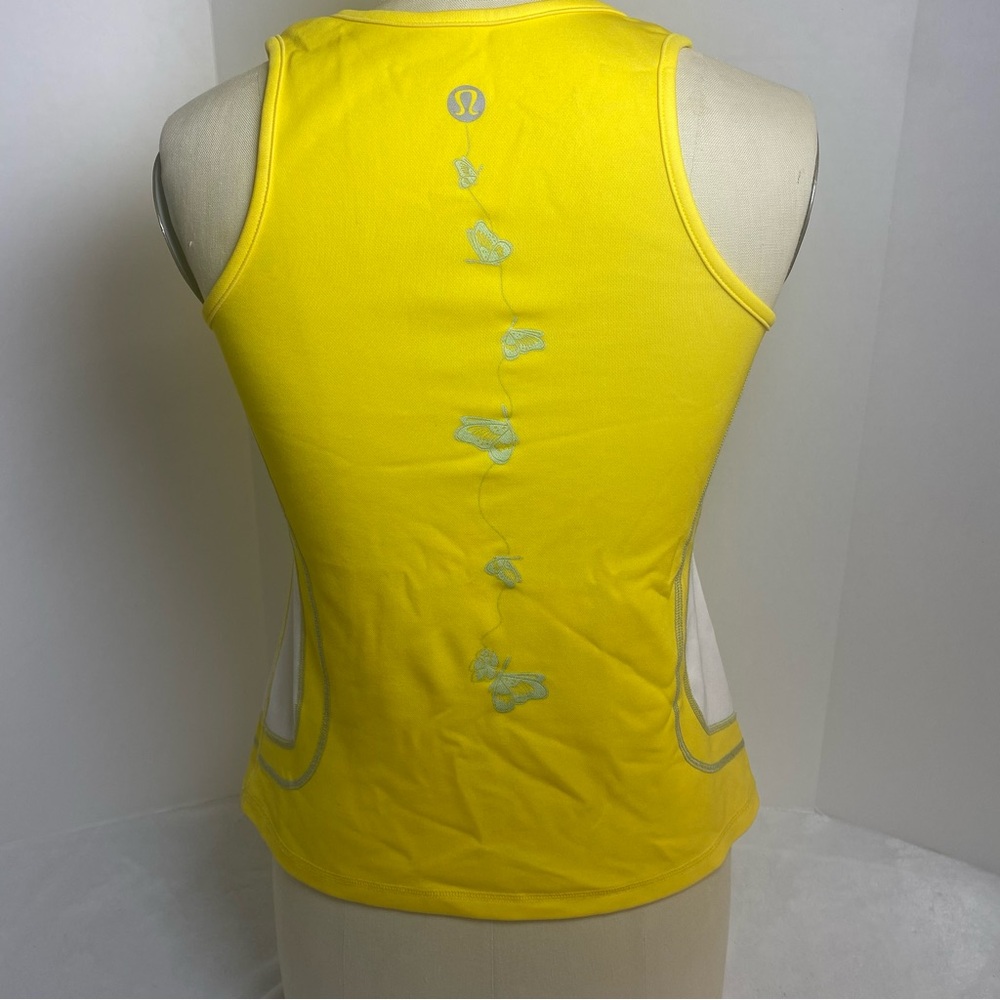 Lululemon Athletica Yellow Butterfly Tank